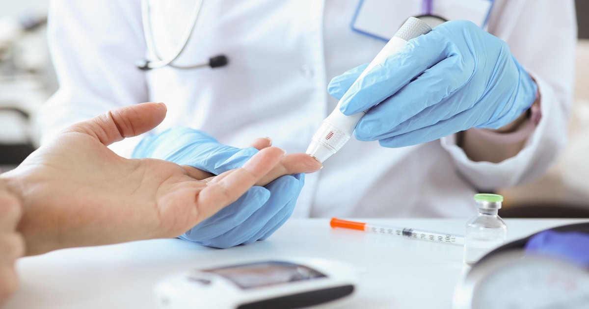 Control de diabetes y medición de glucosa en sangre